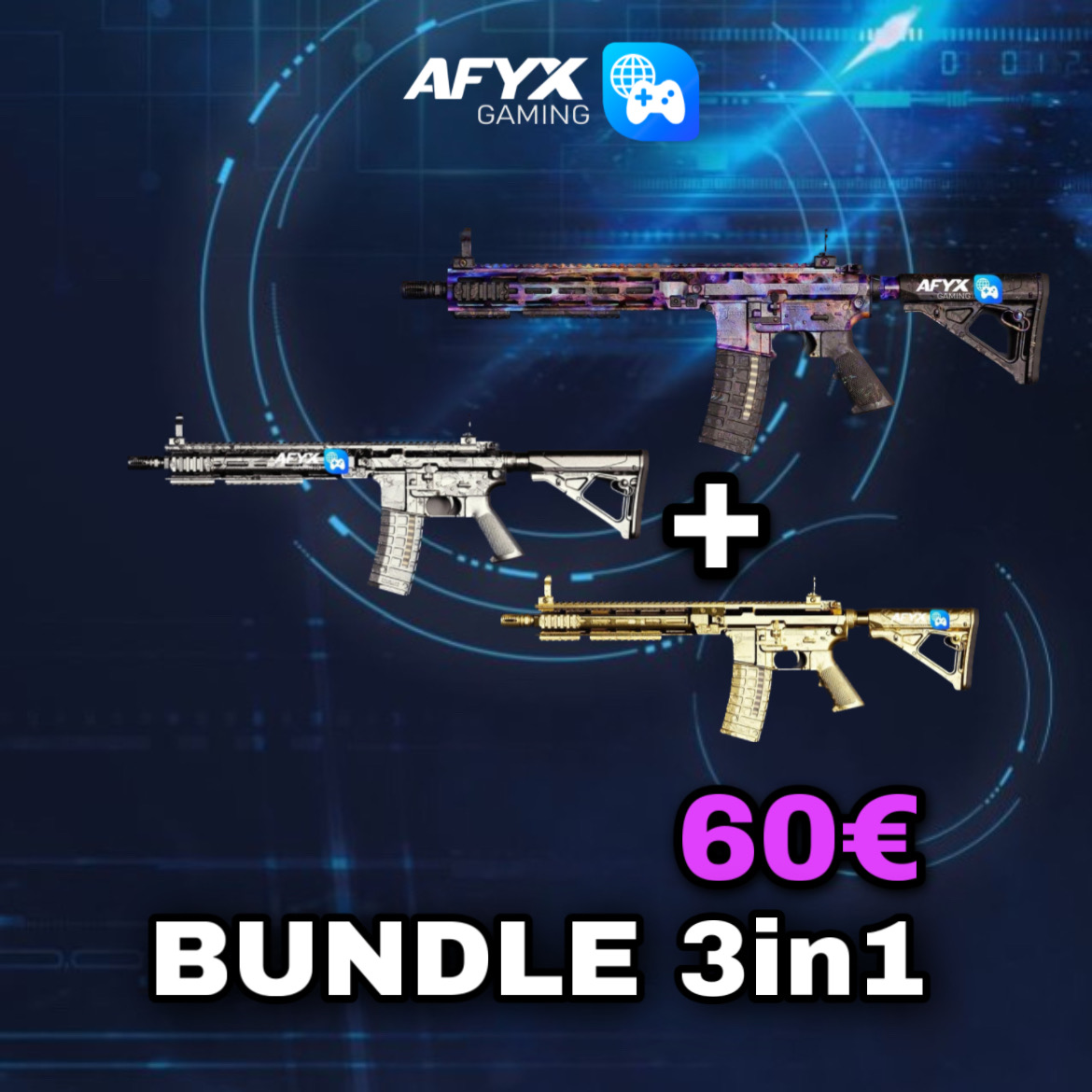 CoD MW2 / MW3 / Warzone 3 Bundle 3in1 (Orion, Gold & Platin)