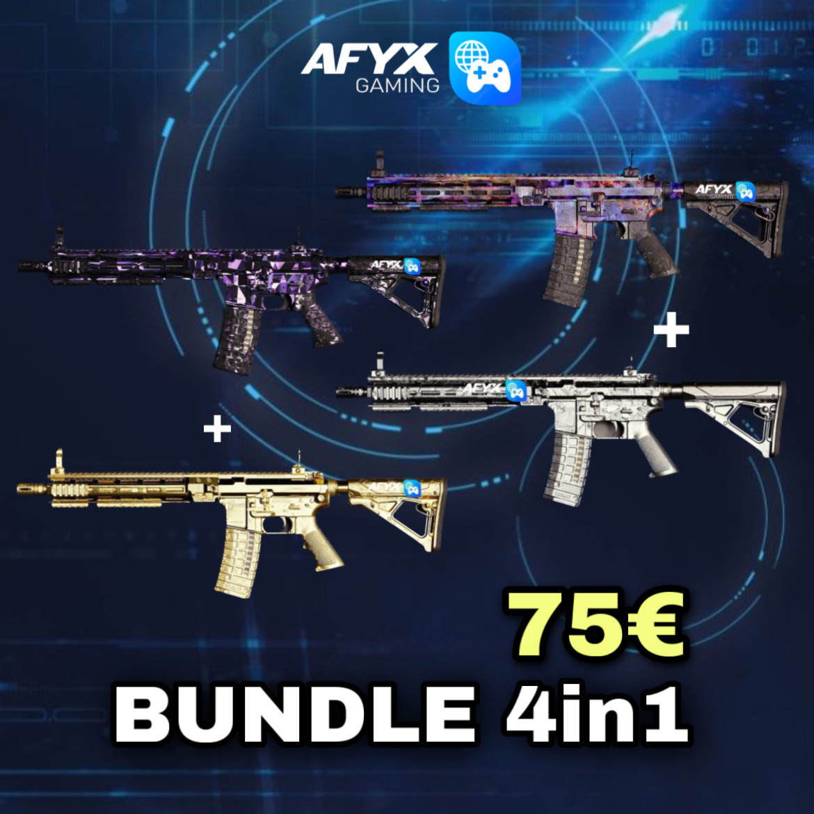 CoD MW2 / MW3 / Warzone 3 Bundle 4in1 (Orion, Poly, Gold & Platin)